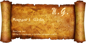 Magyari Gida névjegykártya